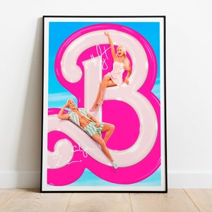 Barbie Movie Poster | Barbiecore Wall Art | 50x70cm | Margot Robbie Ryan Gosling Print JPG | Pink Dopamine Decor
