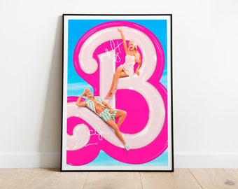 Barbie Movie Poster | Barbiecore Wall Art | 50x70cm | Margot Robbie Ryan Gosling Print JPG | Pink Dopamine Decor
