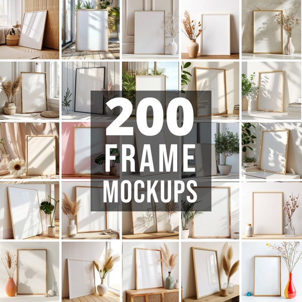 200 Rahmen Mockup Bundle, Bilderrahmen Mockup Bundle Set Bundle Rahmen Mockups Bundle Rahmen Wandkunst Mockup Bundle Mockup Poster Rahmen Mockup Set