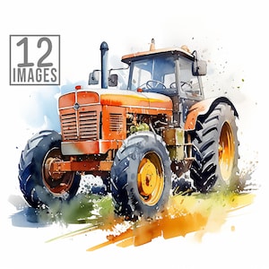Old Tractors Clipart Tractor Clipart Farm Clipart Tractors Sublimation Commercial Use Farming Vehicle Illustration 12 Jpgs
