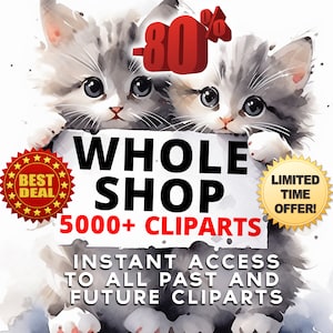 Whole Shop Bundle, Clipart Bundle Art Clipart Set Entire Shop Bundle Clipart Large Clipart Bundle Digital Instant Download Clip Art Bundle