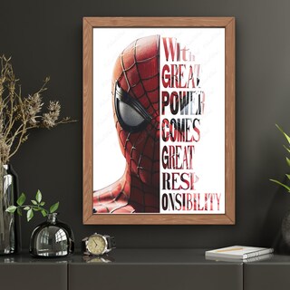 Tazza Ceramica Spider-Man 470ml - Con Citazione 'With Great Power', Ufficiale Marvel, Microwavable E Lavastoviglie