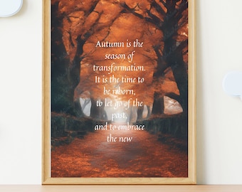 Herbst Zitat Art Print, motivierende Herbst Dekor (digitaler Download)