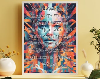 Steve Jobs Quote Print: Inspirational Office Wall Art (Digital Download)