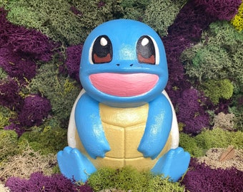 Hand Painted Squirtle 3D Printed Figure