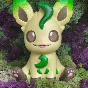 Hand Painted Leafeon3D Printed Figure