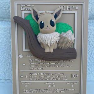 Eevee Monster Card 3D Printed Figure