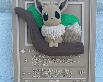 Eeveelutions Monster Card 3D Printed Figure