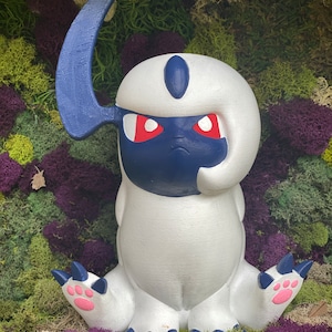 Hand Painted Absol 3D Printed Figure