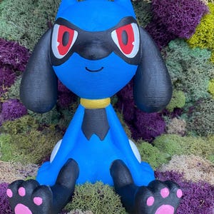 Hand Painted Riolu 3D Printed Figure