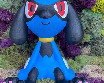 Hand Painted Riolu 3D Printed Figure