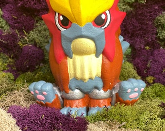 Hand Painted Entei 3D Printed Figure
