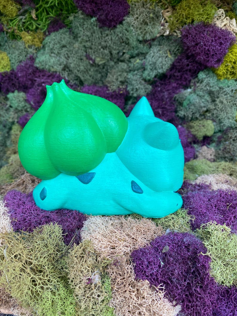 Hand Painted Bulbasaur 3D Printed Figure - Etsy