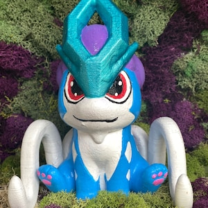 Hand Painted Suicune 3D Printed Figure