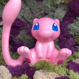 Hand Painted Mew 3D Printed Figure