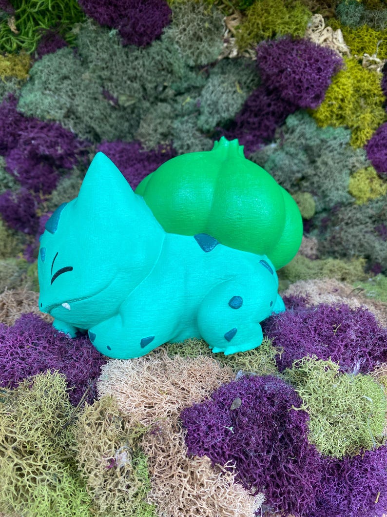 Hand Painted Bulbasaur 3D Printed Figure - Etsy