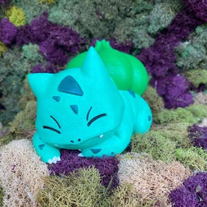 Hand Painted Bulbasaur 3D Printed Figure