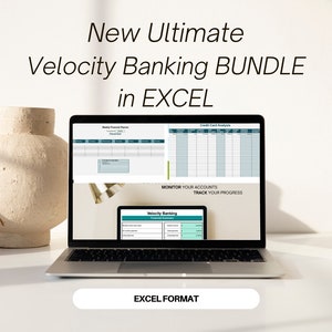 Paquete Velocity Banking en formato EXCEL con Planificador, análisis de hojas de cálculo y organización de Velocity Banking para acelerar el pago.