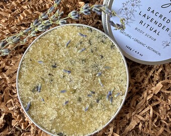 Bio-Lavendel Körperpeeling - Botanische, beruhigende Ritual-Hautpflege (150ml)