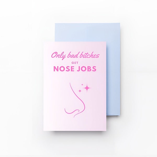 easy printable nose job congrats card quick digital download