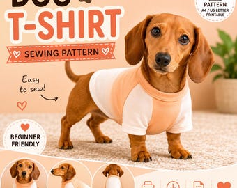 Beginner Dog T-Shirt Sewing Pattern (PDF Download)