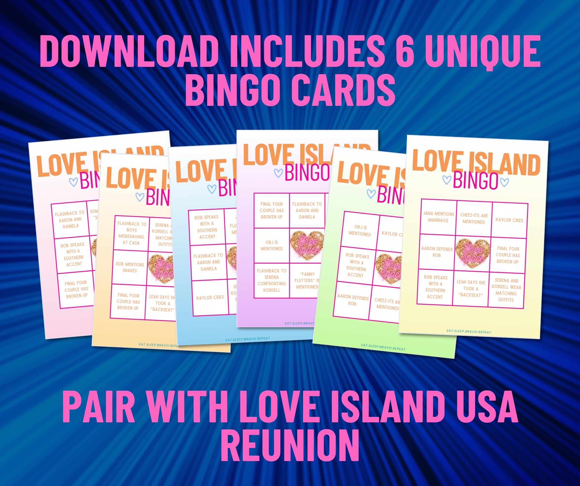 Love Island (UK) 2024 Bingo Card cocogarage.jp