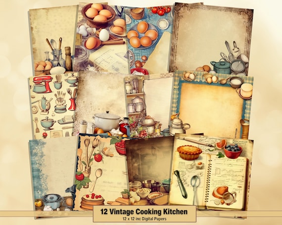 Cooking scrapbook paper best sale