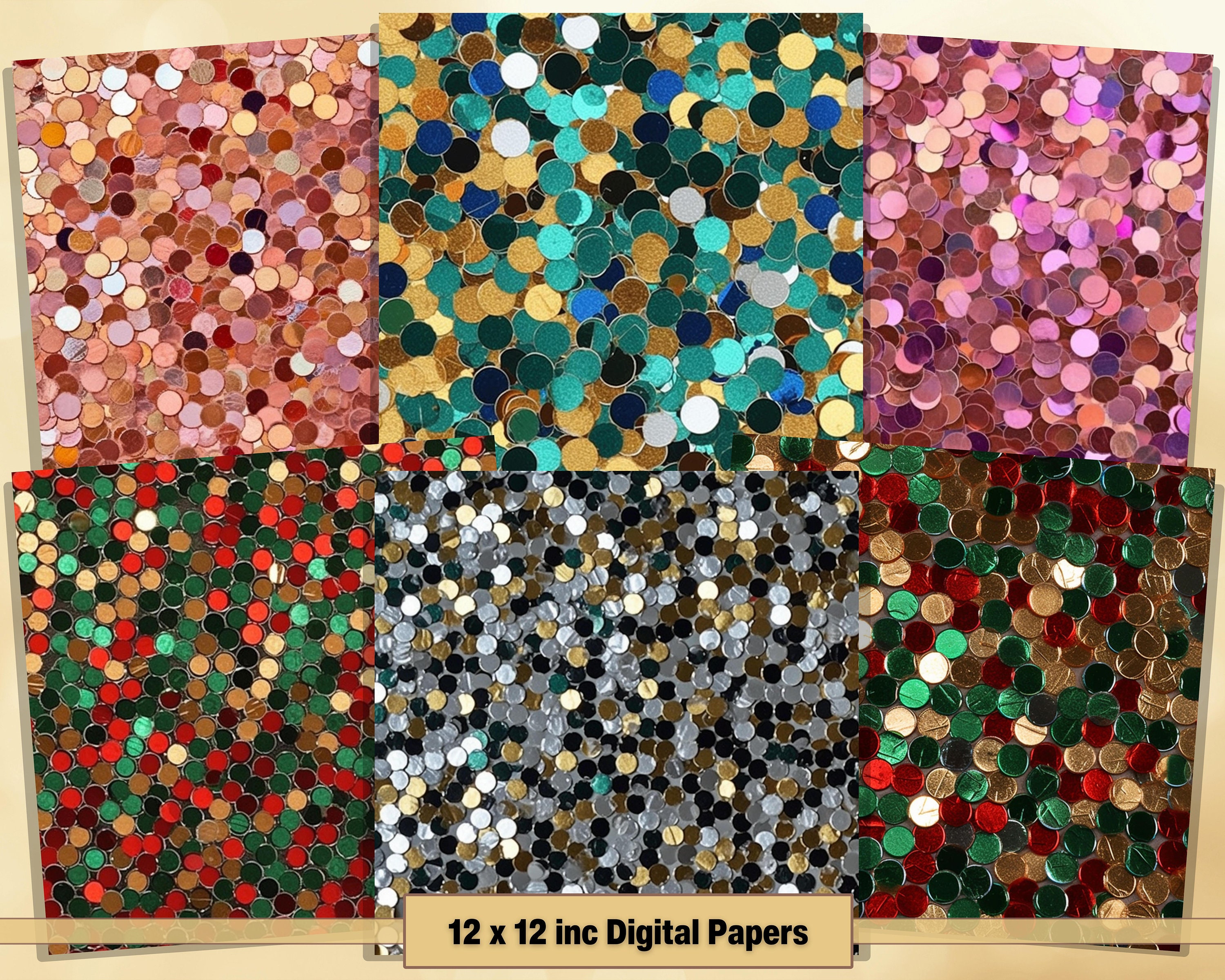 Printable Sequin Textures Digital Papers Glitter Pages - Etsy