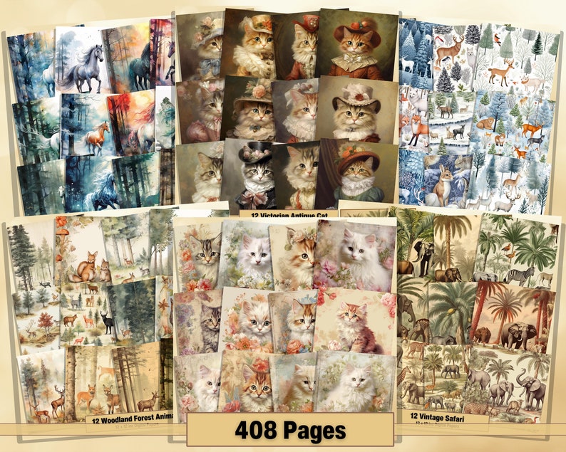 Paper Texture Animals Printable Animals Digital Paper Mega Bundle Animal Textures - Etsy