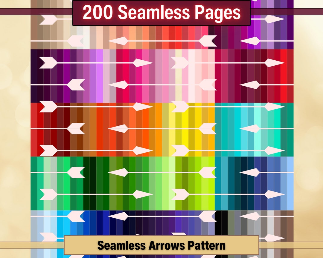 Printable 200 Seamless Arrows Pattern Digital Paper, White Arrow ...