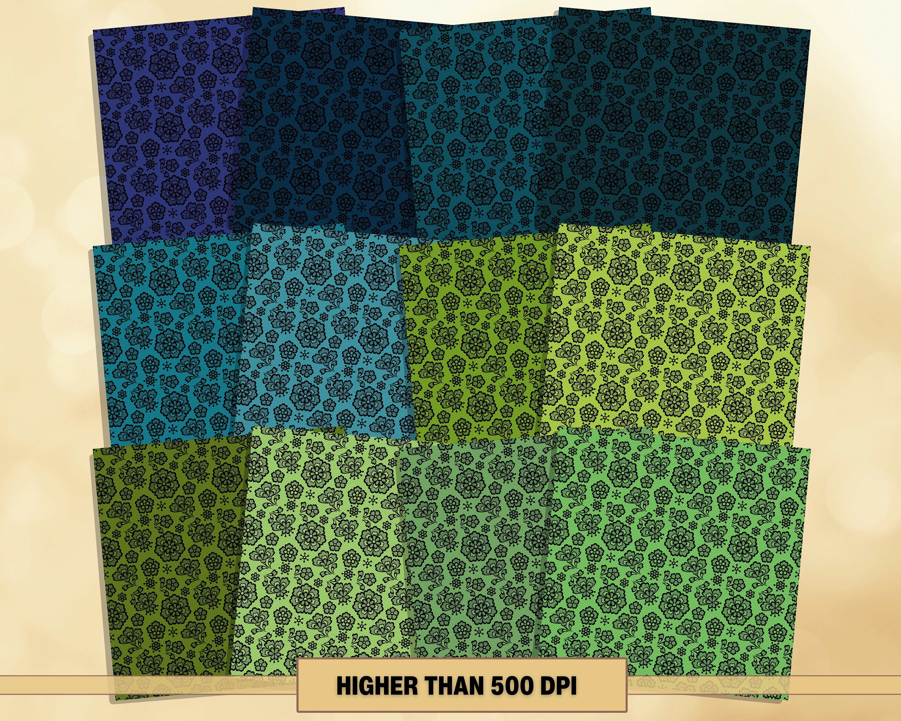 Printable 200 Seamless Floral Lace Pattern Digital Papers, Black Lace ...