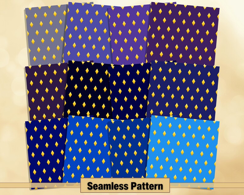 Printable 200 Seamless Diamond Pattern Digital Papers, Diamond Rainbow ...