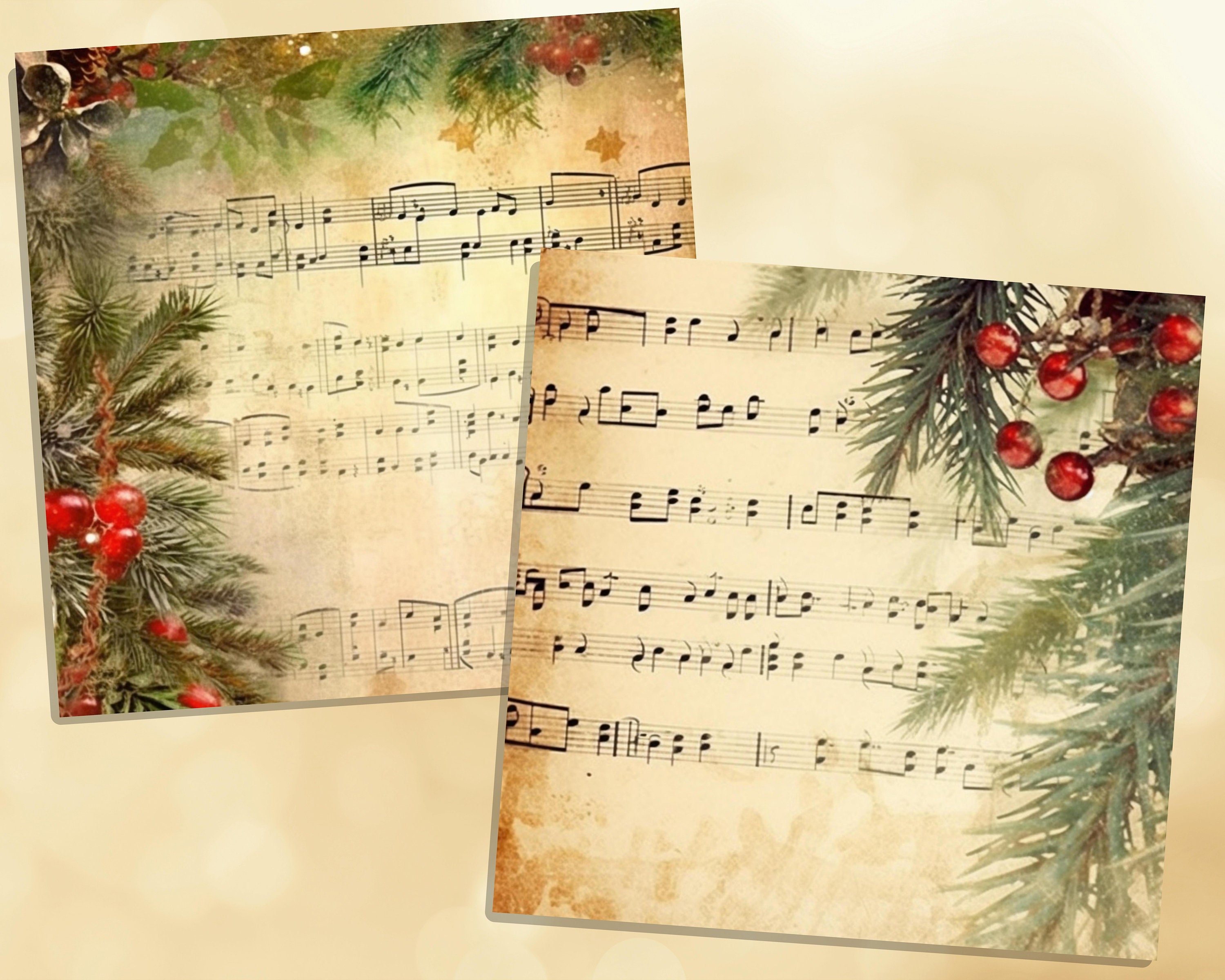 printable-christmas-music-digital-papers-xmas-sheet-music-etsy