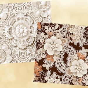Printable Vintage Lace Digital Papers, Lace Page, Laced Background ...