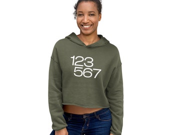 123 567 Cropped Hoodie 2
