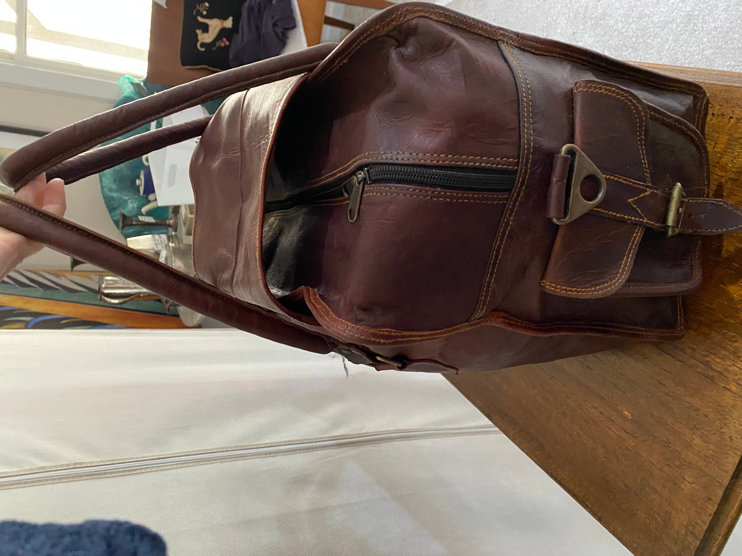 Genuine Italian Leather Weekend Bag Etsy