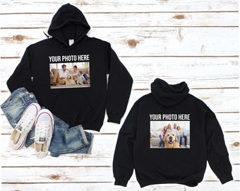 Benutzerdefinierter Hoodie Vorder- und Rückendruck, Benutzerdefinierter Hoodie, personalisierter Hoodie, Benutzerdefinierter Foto Hoodie, Gestalten Sie Ihren eigenen Hoodie, Hoodie, benutzerdefiniertes Bild