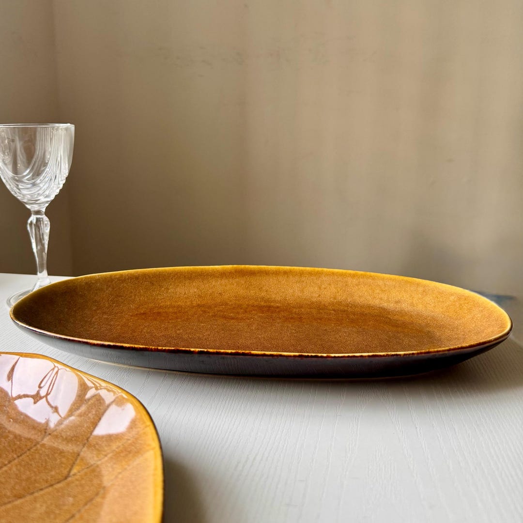 Earthy Toned Round Serving Platter 13cm main image 1