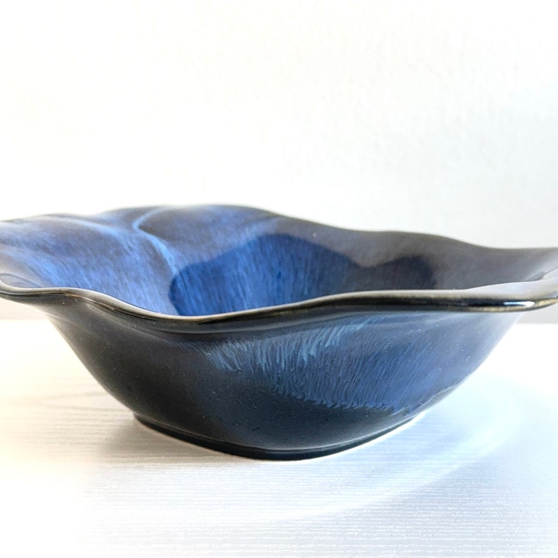 Deep Sea Large Blue Bowl, Handmade Ceramic Pottery, Serving Dish, Fruit