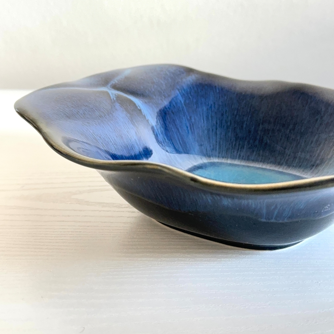 Deep Sea Large Blue Bowl, Handmade Ceramic Pottery, Serving Dish, Fruit