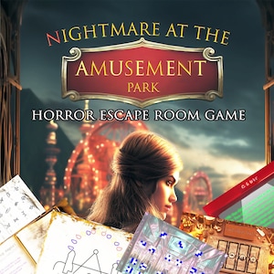 Horror Escape Room Game - Printable Horror Game for Couples, Teens and Families | Brain-Teasing | Advanced Escape Room Kit | Party