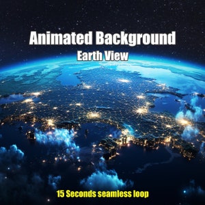 Animated Background - Earth View - Mesmerizing Virtual Backdrop for Zoom Calls, Twitch, and Vtuber Streams - Seamless Loop- Virtual Meetings