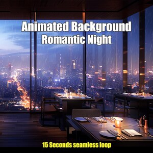 Animated Background - Romantic Night - Enchanting Evening Ambiance - Perfect for Zoom Calls, Twitch Streams, Vtuber Setup, and OBS Overlay
