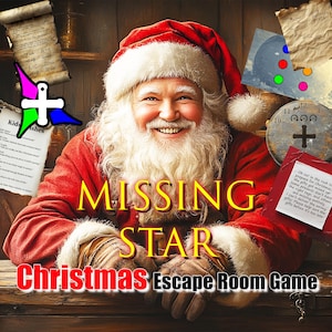 Christmas Escape Room Game - The Missing Star - Printable Holiday Adventure for All Ages | Fun & Challenging Escape Game