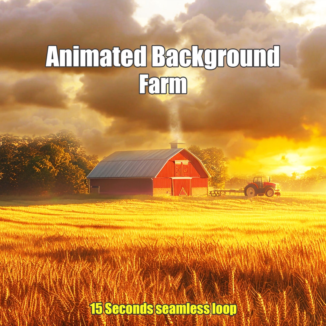 Animated Background Farm Serene Countryside for Vtuber Streams and Cozy