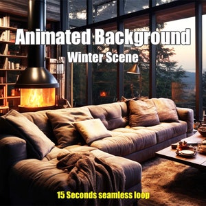 Animated Wallpaper - Dynamic Winter Scene - Cinemagraphic Motion Graphics | Cozy Animated Background for Vtuber Twitch Stream Overlays