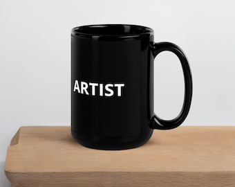 Artista / Taza negra brillante