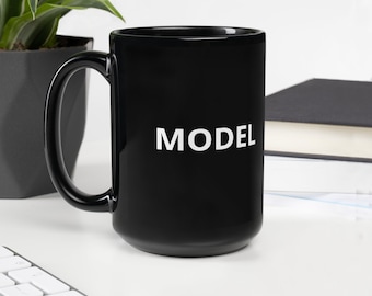 Modelo / Taza Negra Brillante