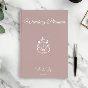Personalised Hindu Wedding Planner | Indian Wedding Planner Book | Ganesh Notebook | Engagement Gift | Bride Gift