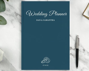 Personalised Wedding Planner Book | Choose Colour And Font | Engagement Gift | Bride Gift | Couples Ring